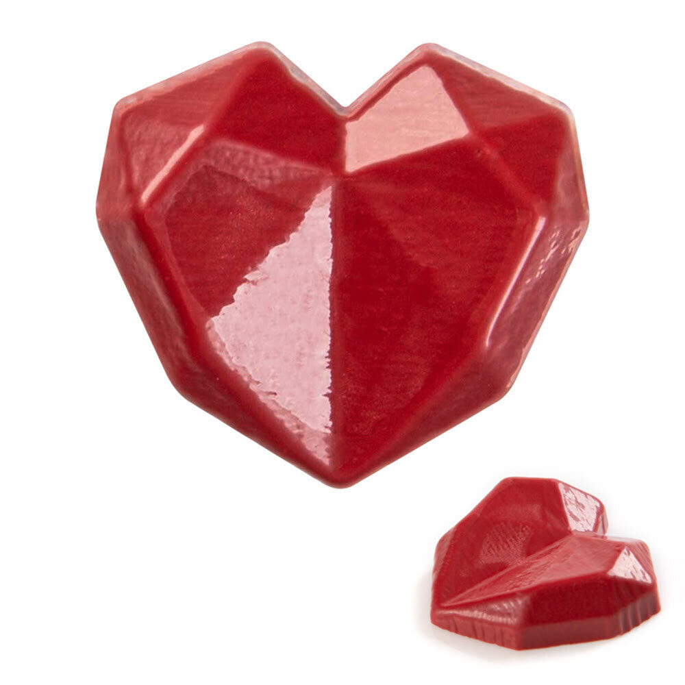 X105PC LITTLE RED HEART DIAMONT D.3CM CHOCOLATE 68044