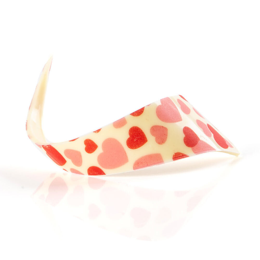 X69PC CURL LITTLE HEARTS PINK/RED L9CM CHOCOLATE 68047