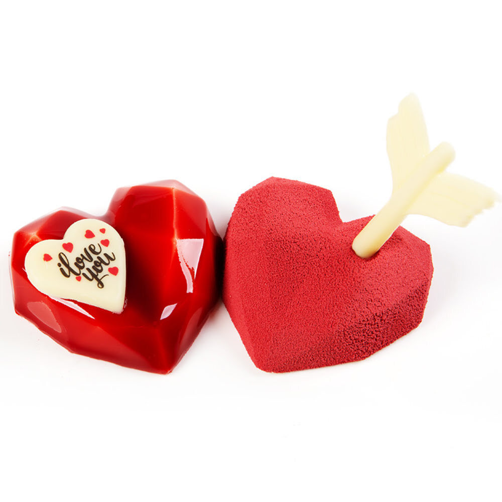 X160PC ASSORTMENT HEARTS LOVE WHITE/RED D.3CM CHOCOLATE68098
