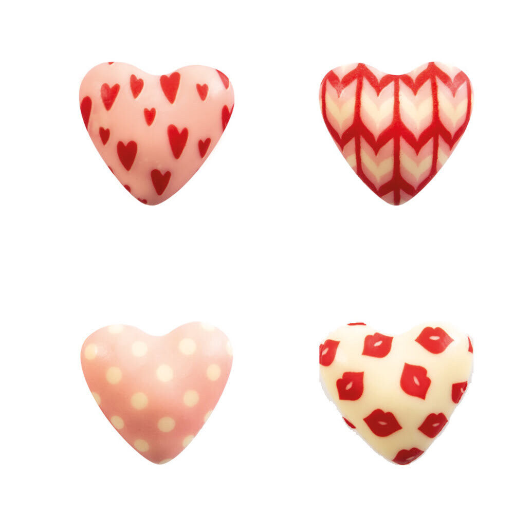 X72PC ASSORTMENT HEARTS D.3CM CHOCOLATE 68347