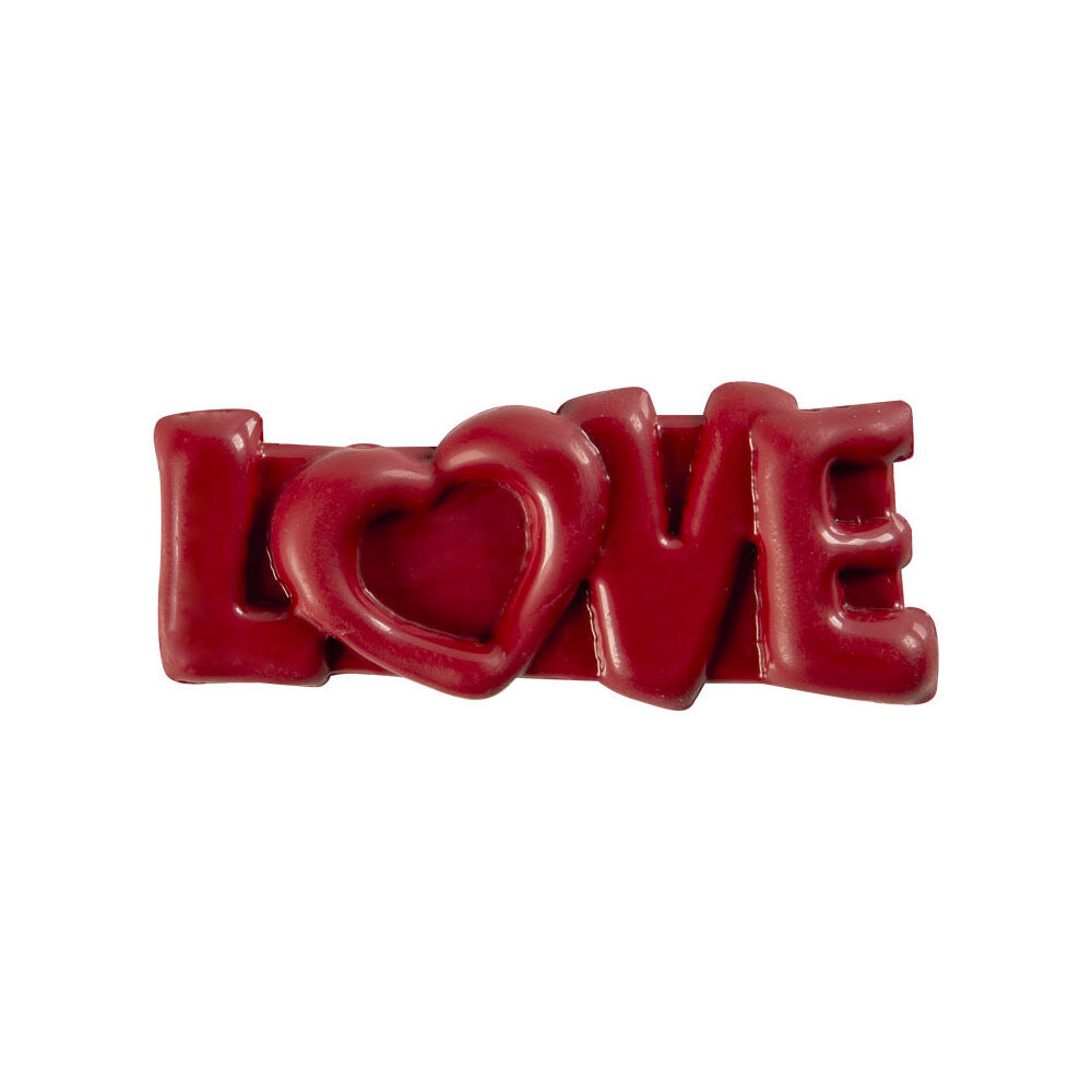 X40PC RED CHOCOLATE LOVE LETTERS PLAQUE  L5,2 X 2,3CM 68528
