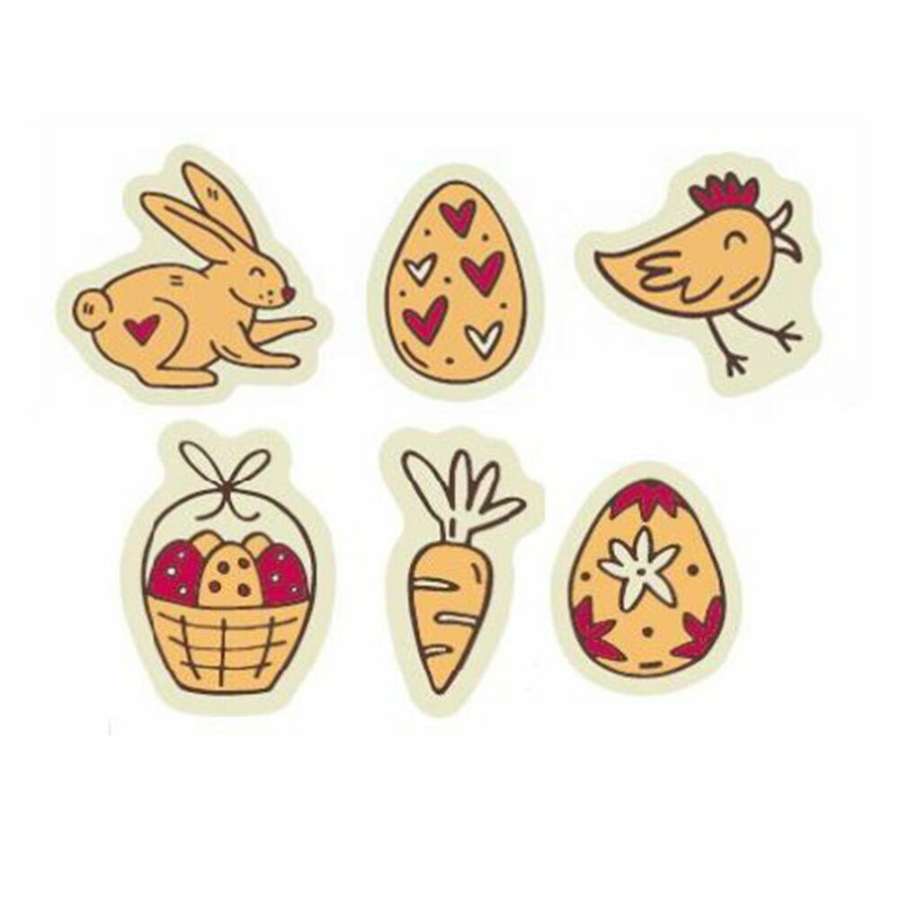 X90ST ASSORTIMENT PAAS FIGUREN D.4CM CHOCOLADE 69019