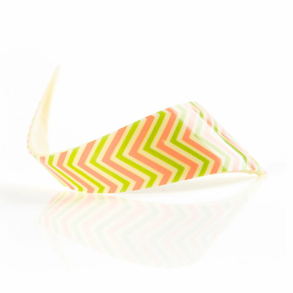 X69ST KRUL ZIGZAG GROEN/ROZE L.9CM CHOCOLADE 69129