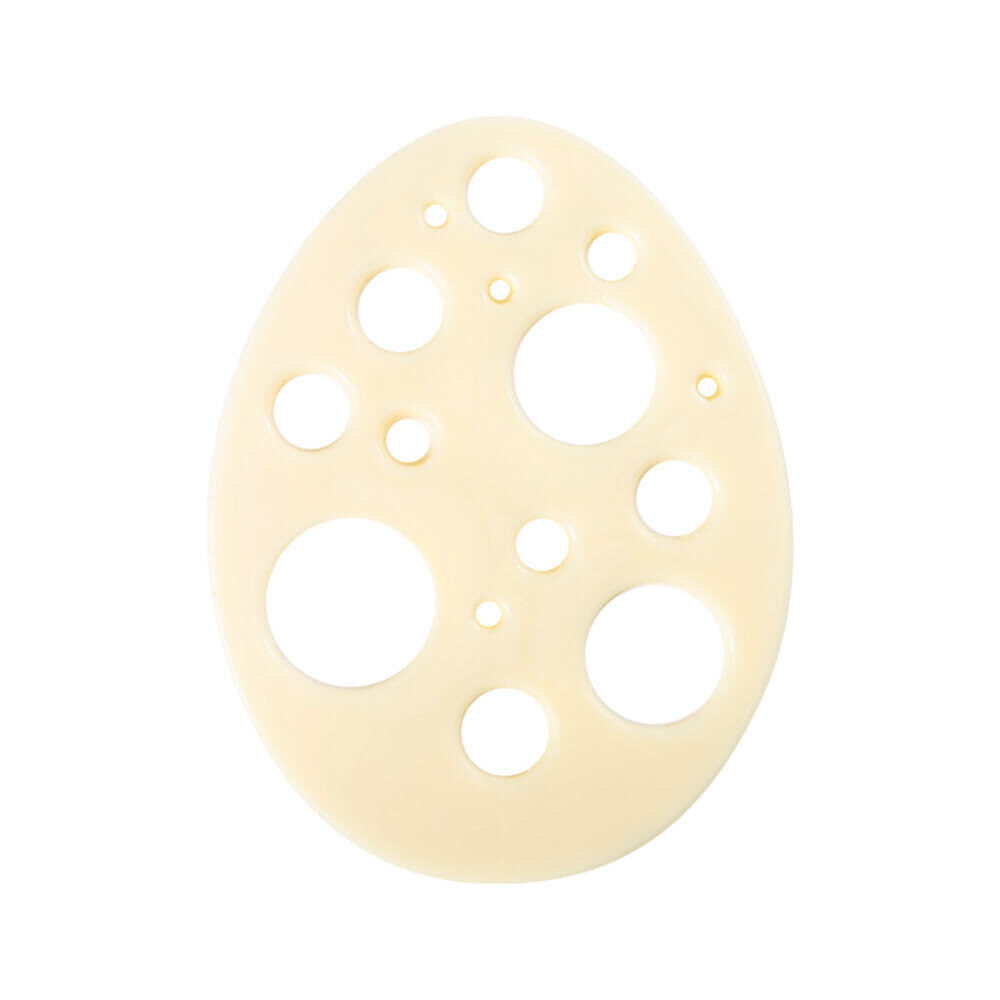 X20PC WHITE EGG WITH HOLES L.7 X 10CM CHOCOLATE 69141