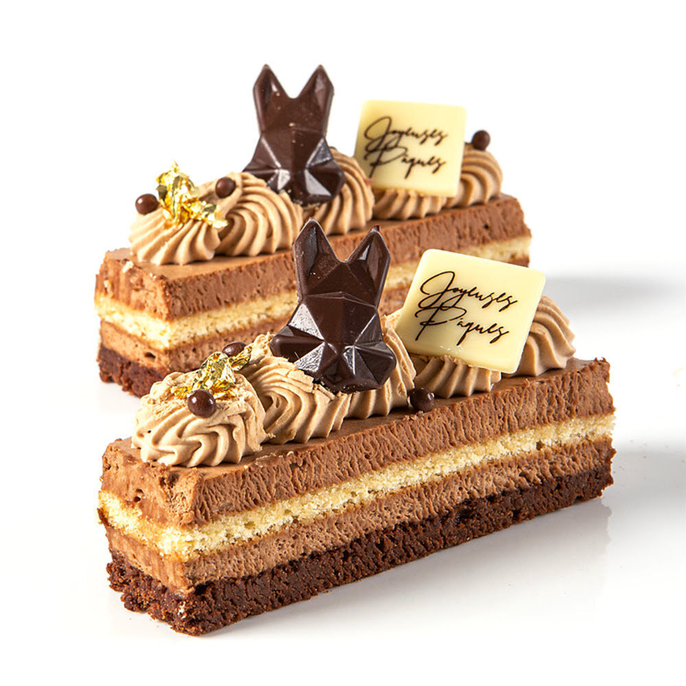 X135PC EASTER BUNNY ORIGAMI L.3 X 4,5CM CHOCOLATE 69187