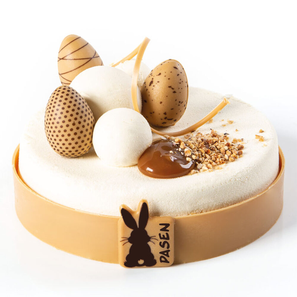 X120ST PLAATJE KONIJN PASEN L3,5 X 2,5CM CARAMEL CHOC. 69473