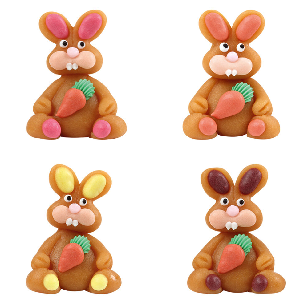 C/ 42 PC. MARZIPAN SITTING BUNNIES ASS 3.5CM      69702