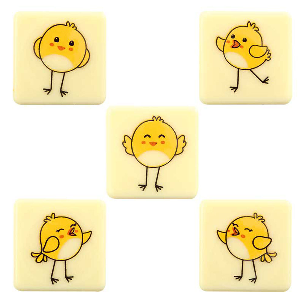 C/175PC.WHITE CHOC FUNNY CHICK PLAQUES  69712