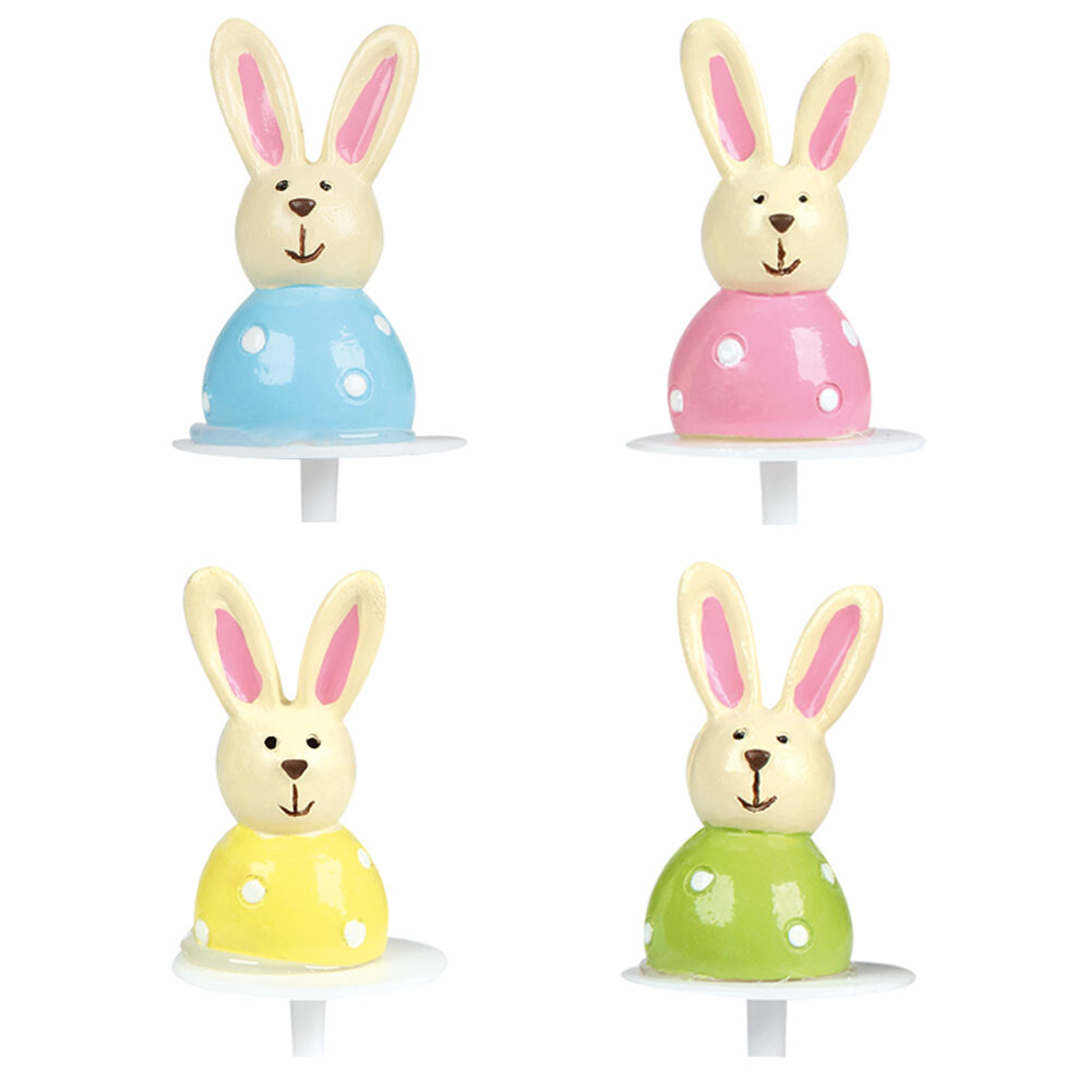 C/ 32PC. BUNNY CAKE TOPPERS PLASTC 4CM     69850