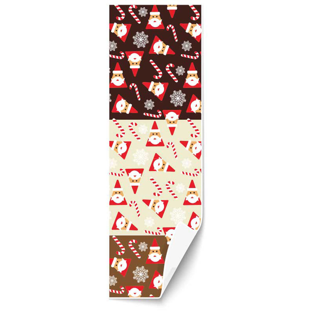 C/25PC TRANSFERT SANTA L35X25CM PLASTIC 76568