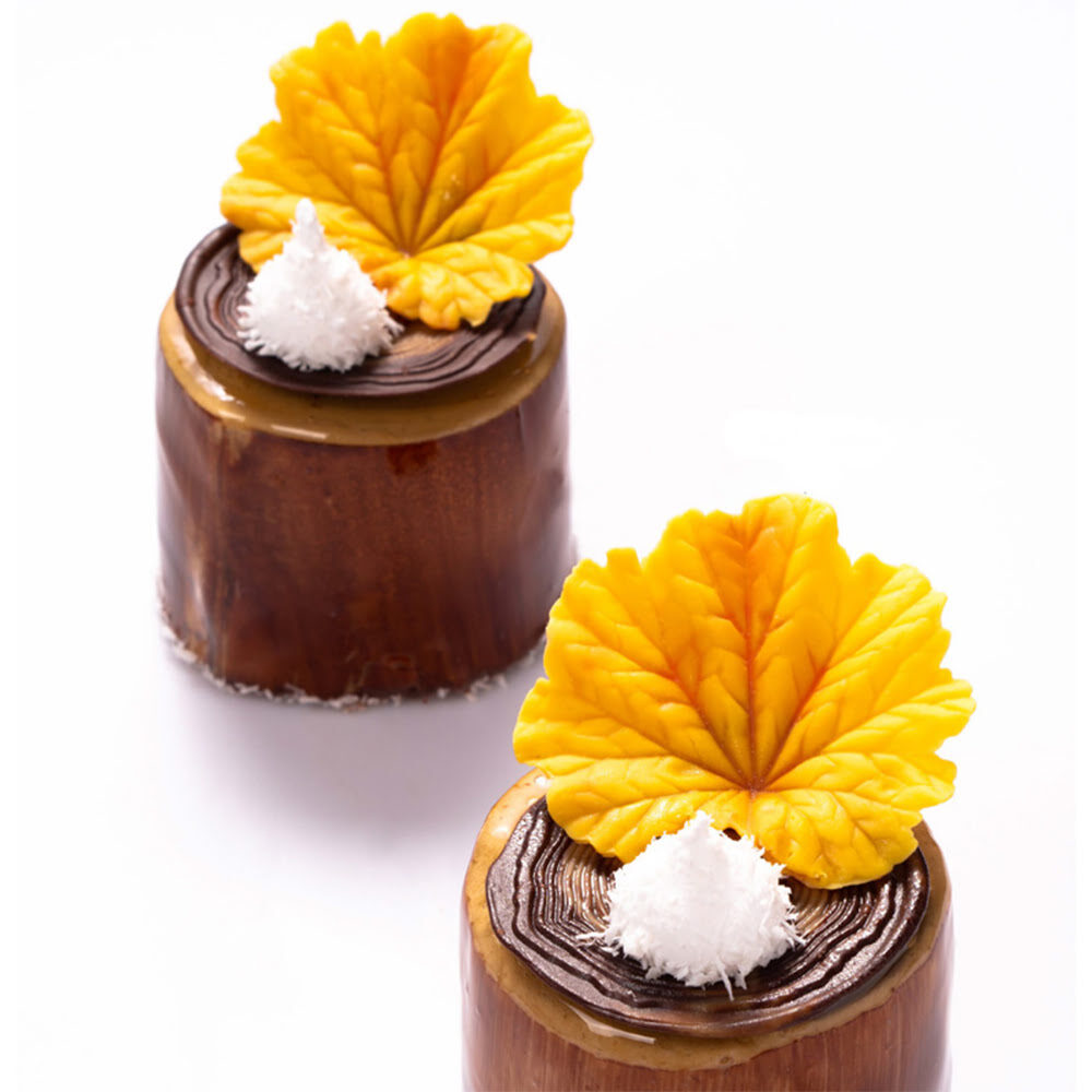 C/24PCS. FEUILLE AUTOMNE CHOCOLAT 77688