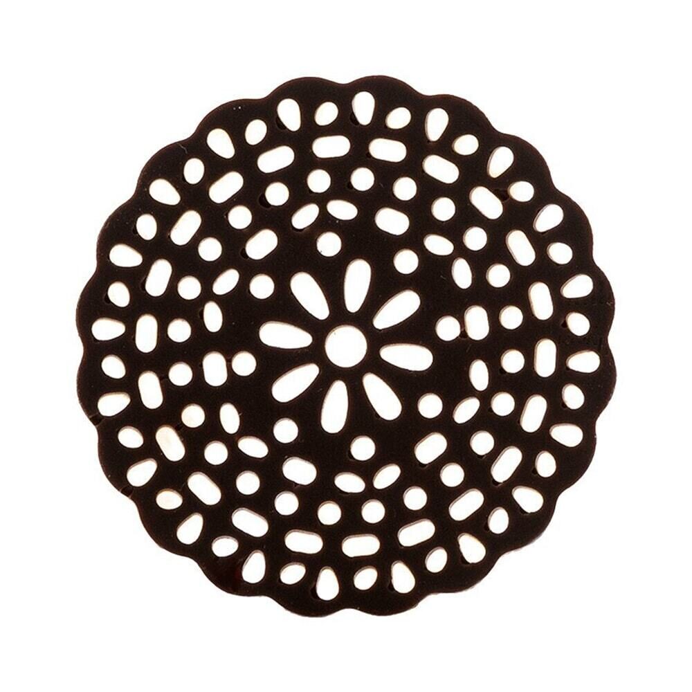 X216ST RONDJE KANT DONKER D.4CM CHOCOLADE 77811