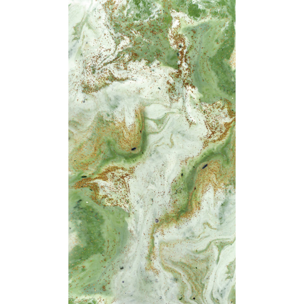 X12PC TRANSFER MARBLE GREEN L.40 X 30CM PLASTIC 81670