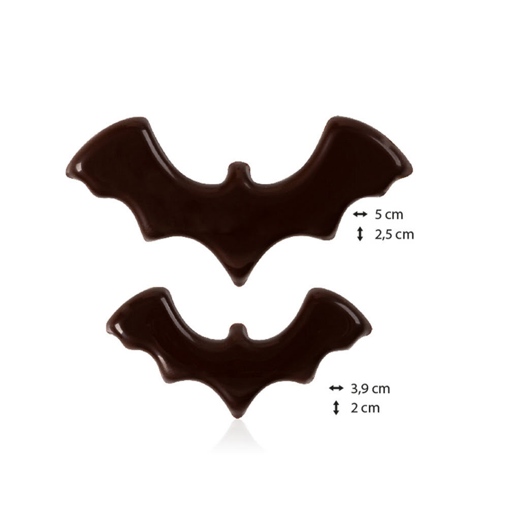 X150PC ASSORTIMENT CHAUVES-SOURIS 5X2,5CM/3,9X2CM CHOCOLAT