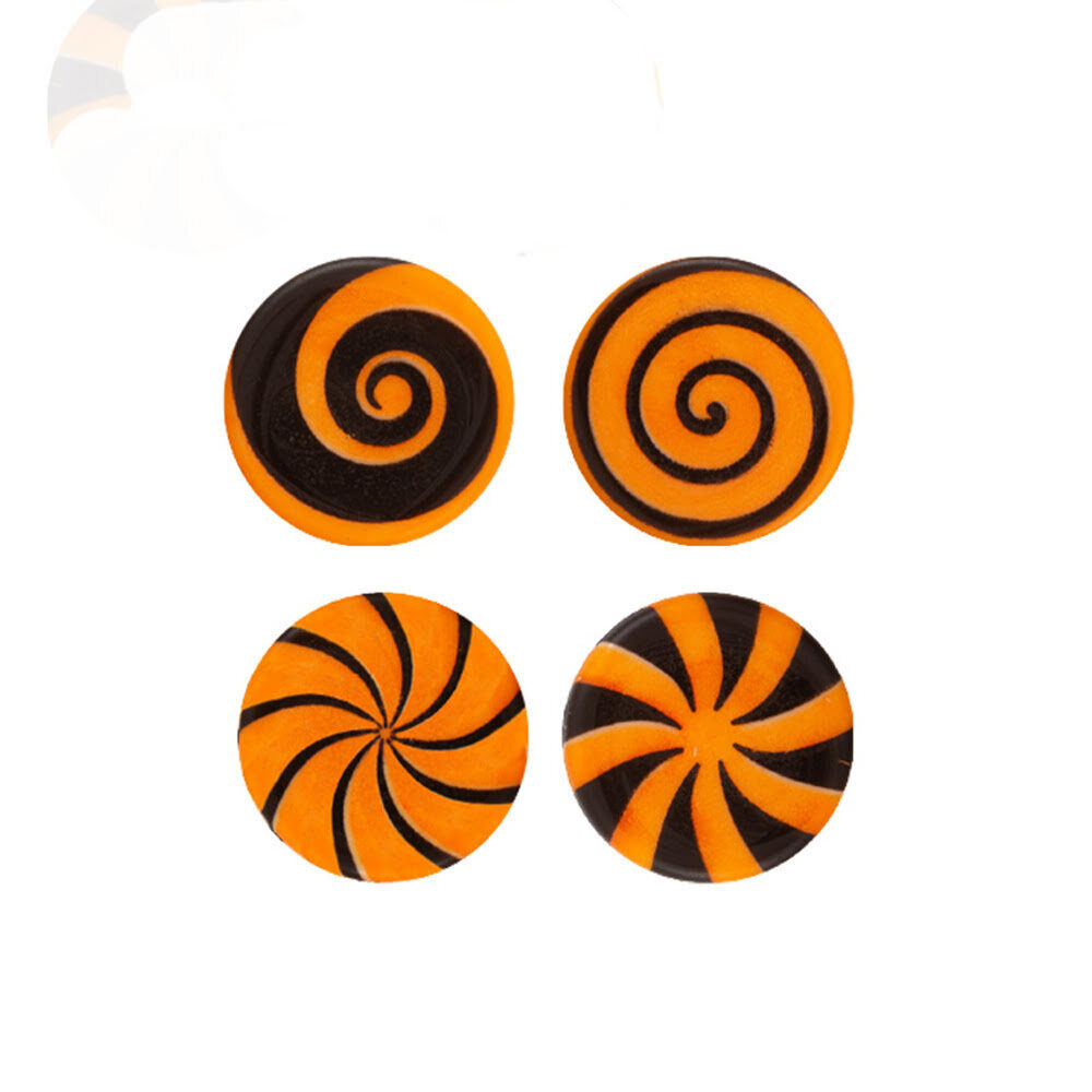 X175S SORT.RUNDEN HALLOWEEN ORANGE/SCHWARZ D.3CM SCHOK.91130