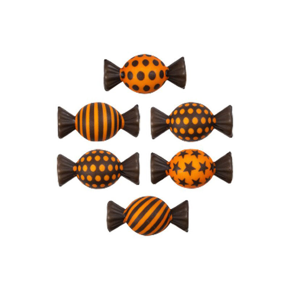 X100PC ASSORTMENT CANDY HALLOWEEN 2D L.4 X 2CM CHOC. 91131