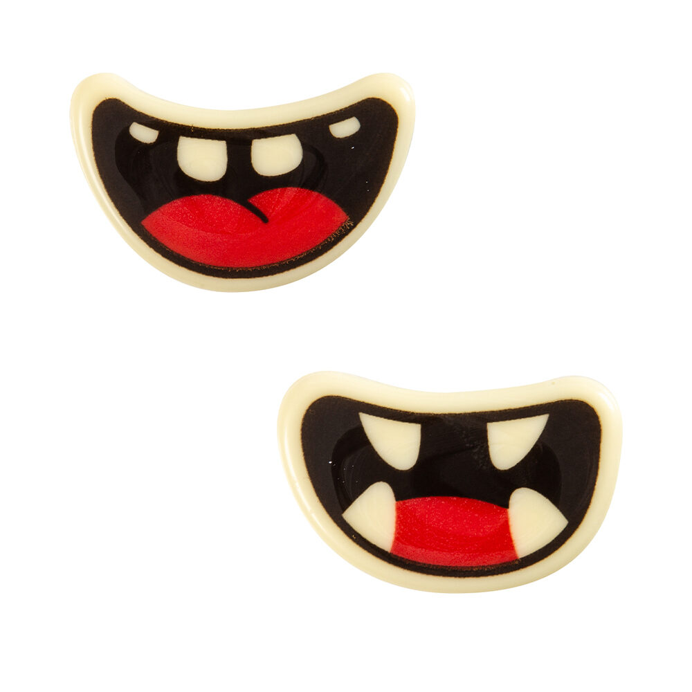 X120PC ASS. OPEN MOUTH B.4.5X2.8CM CHOCOLATE 91161