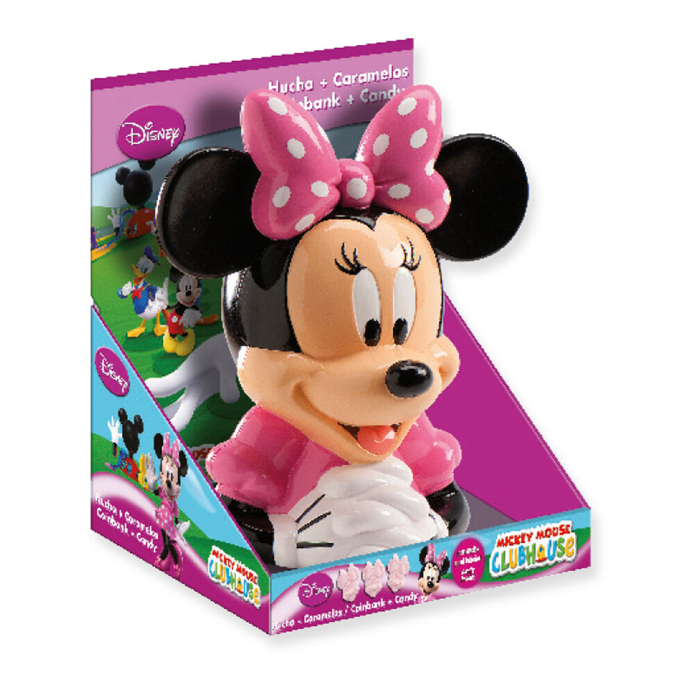 X1PC TIRELIRE MINNIE MOUSE 14X14XH19,9CM PLASTIQUE 95130