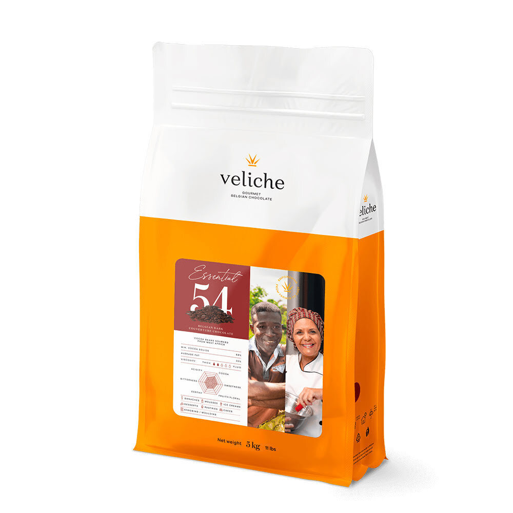 X10KG HIGH QUALITY BELGIAN DARK CHOCOLATE ESSENTIAL 54 E2559