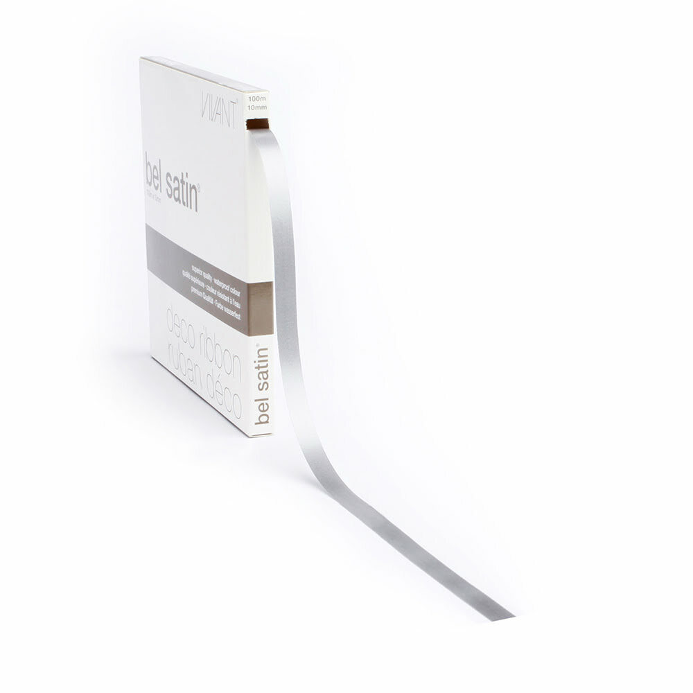 RIBBON BELSATIN/COL.80/GREY  10MM_