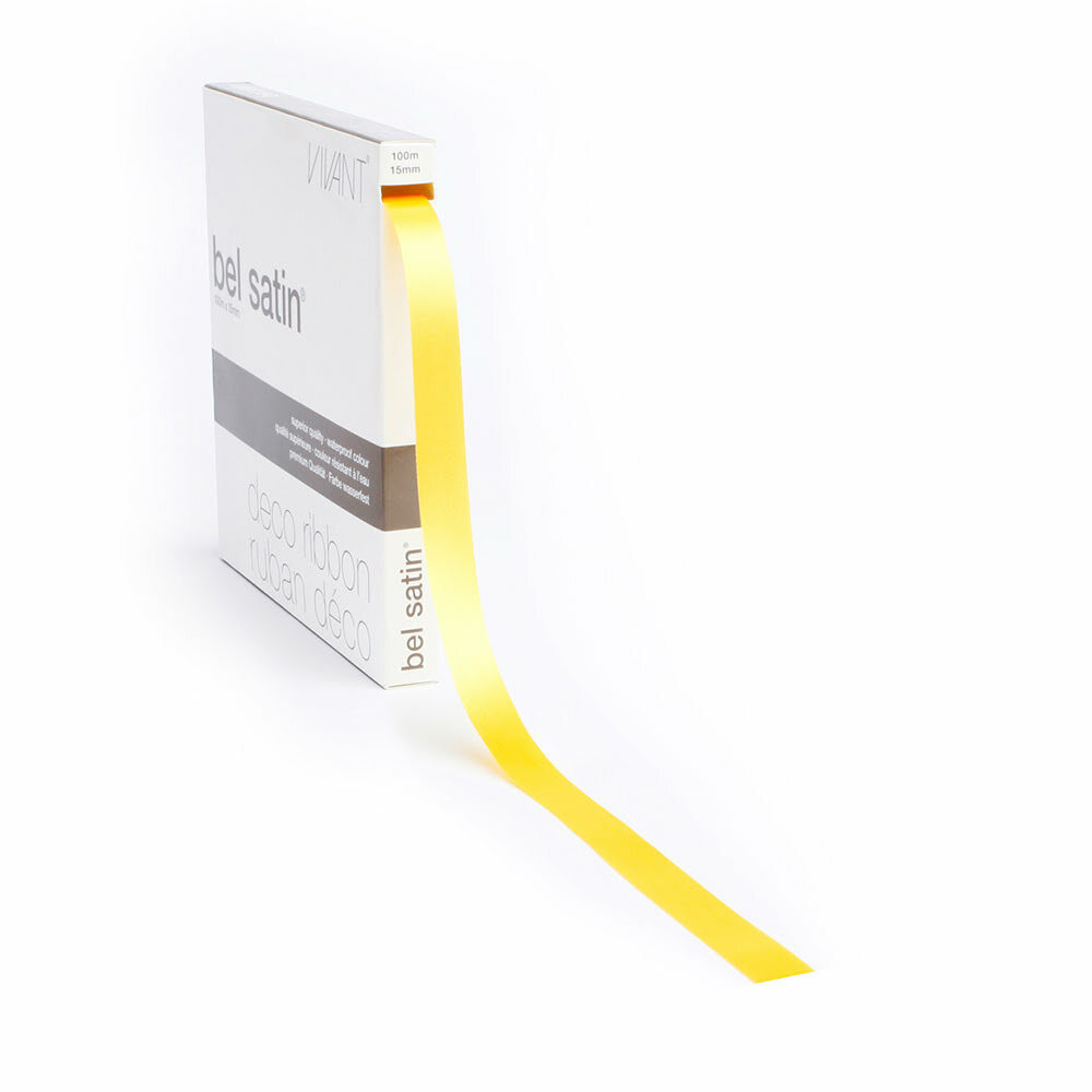 RIBBON BELSATIN/COL.55/YELLOW15MM_