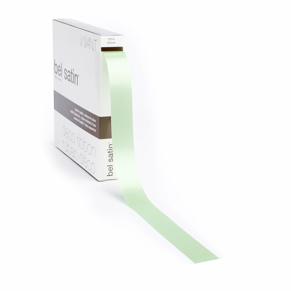 RIBBON BELSATIN/COL.60/LGREEN25MM_