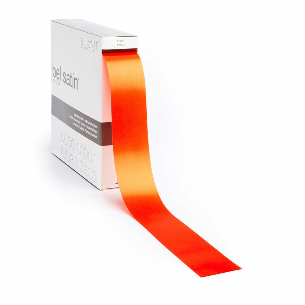 RIBBON BELSATIN/COL.57/D.ORANGE40MM_