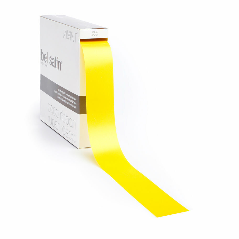 RIBBON BELSATIN/COLA55/YELLOW40MM_