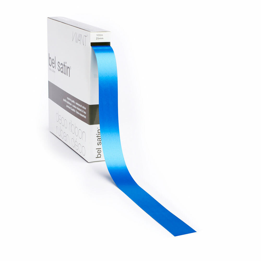 RIBBON BELSATIN/COLA45/BLEU  25MM_