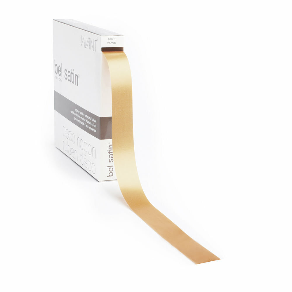 RIBBON BELSATIN/COL51L L.GOLD25MM_