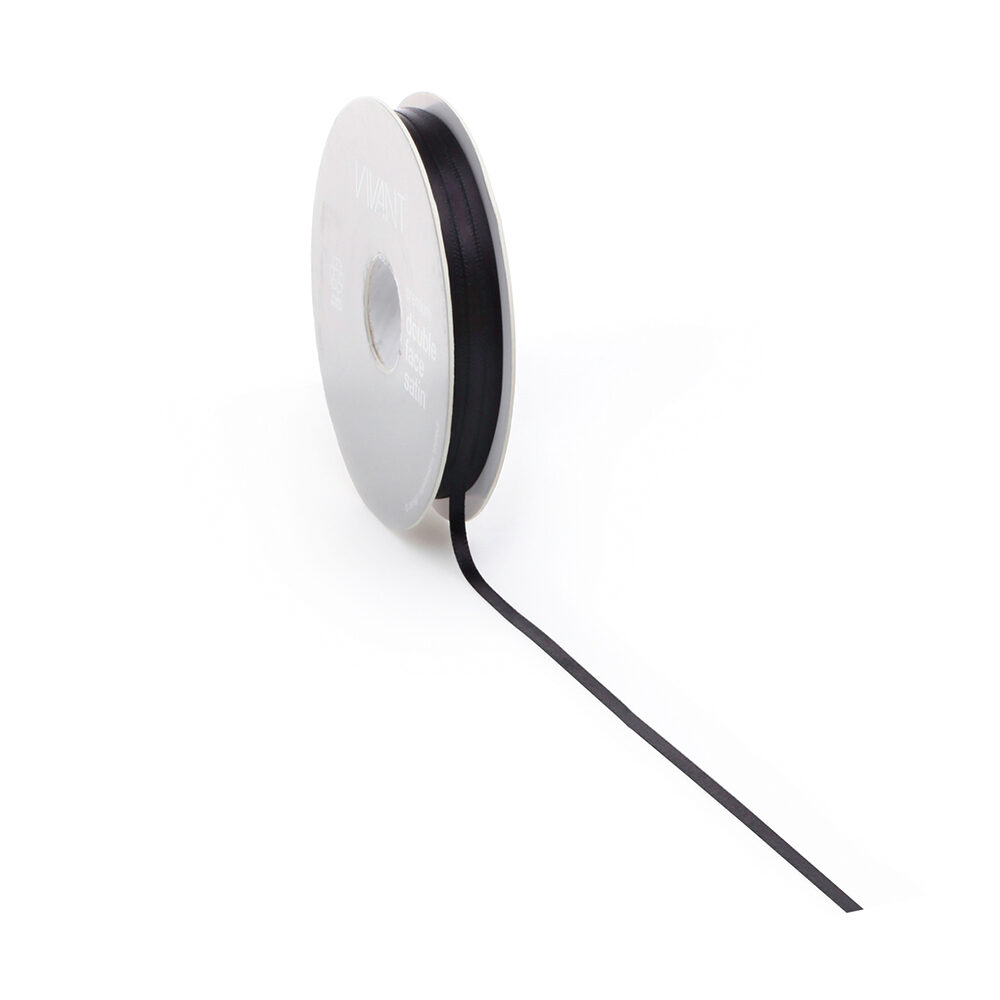 XLINT DOUBLE FACE SATIN 3MM ZWART COL 85