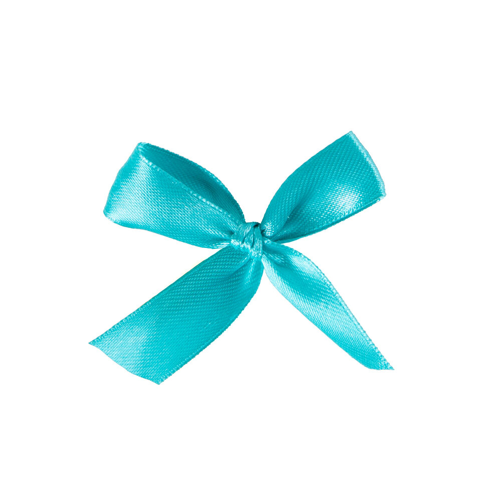 X250ST STRIKJE SATIJN MET CLIP TURQUOISE 15MM