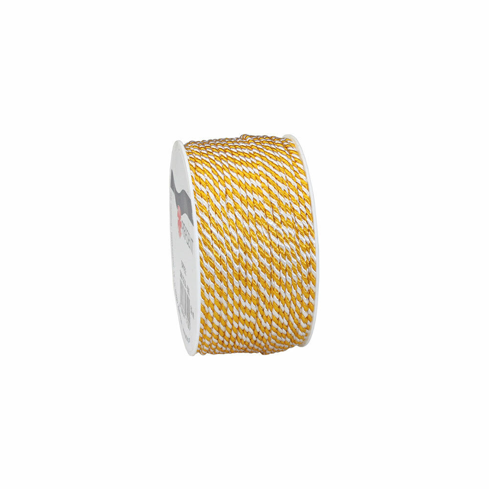 X1PC RIBBON CORD YELLOW WHITE 2MM 50M