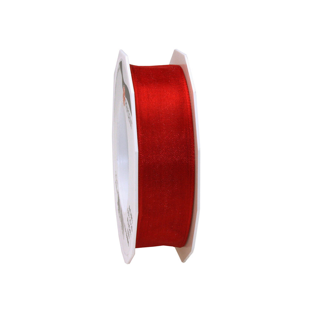 X1PC RUBAN FOUR SEASONS ROUGE 25MM 25M