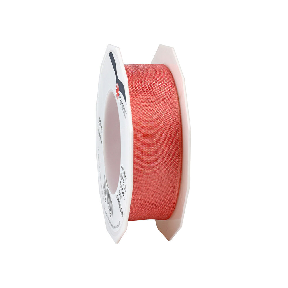 XRIBBON FOUR SEASONS LIVING CORAL 25MM 25M