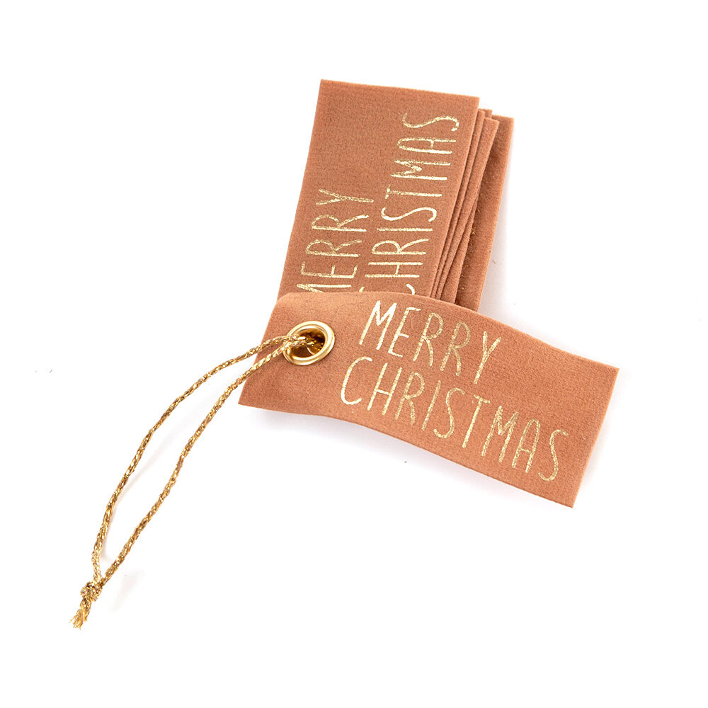 X6PC TAGS VELLU CHRISTMAS BRANDY 6,5X3CM
