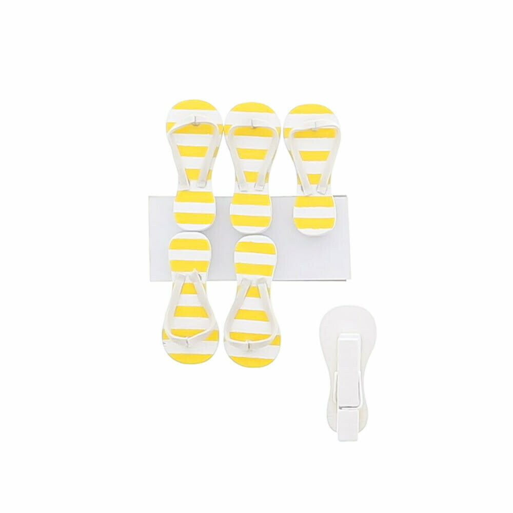 X6PC CLIP FLIPFLOP YELLOW 4,5CM