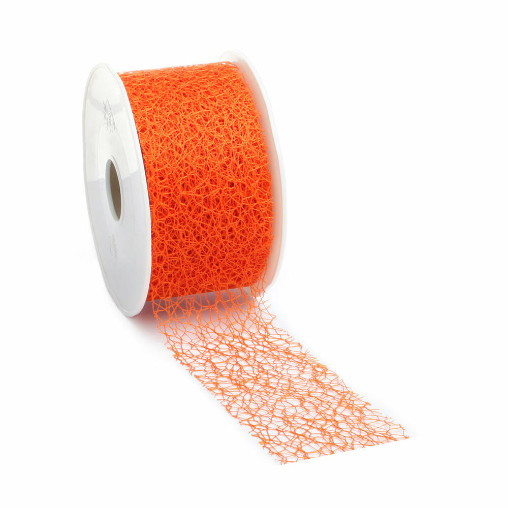 RUBAN CRISPY NET COL 57 ORANGE      50MM