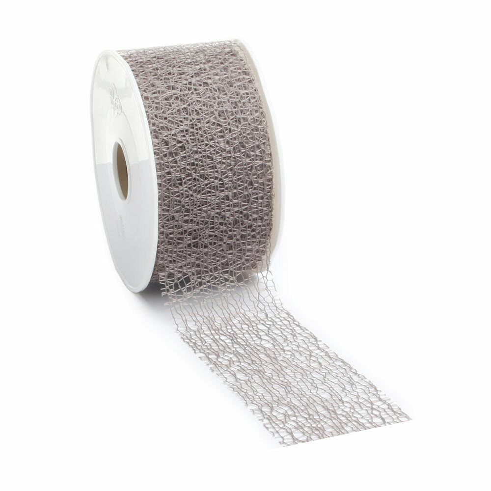 X1PC RIBBON CRISPY NET  COL 07 TAUPE 50MM