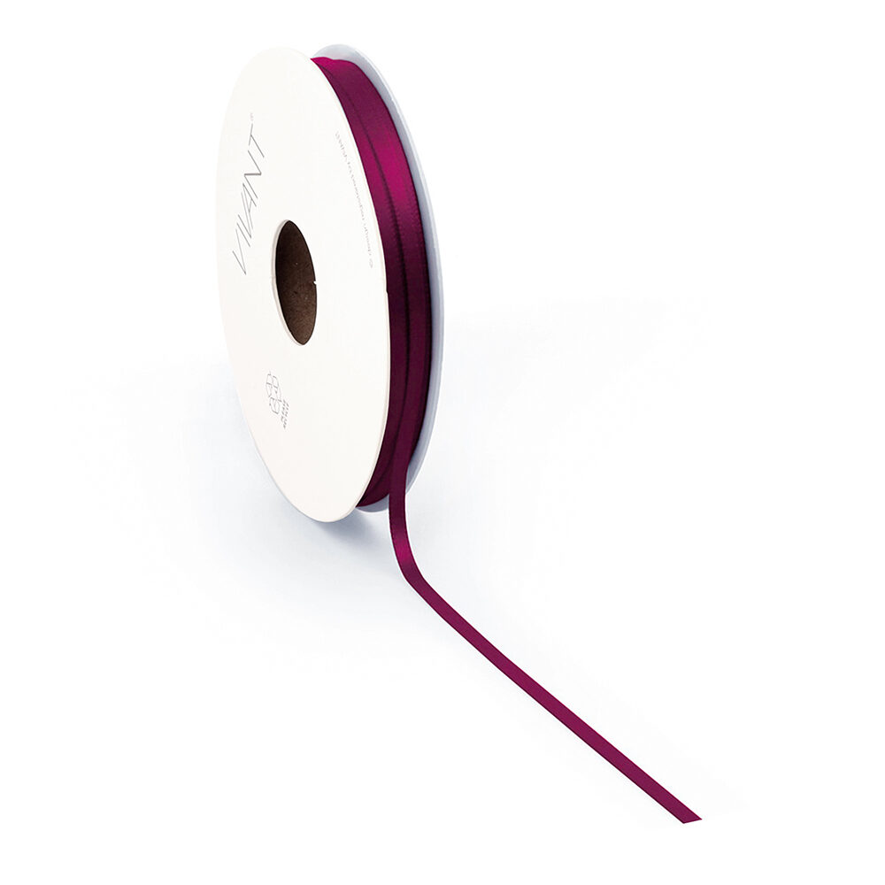 X1PC RIBBON DOUBLE FACE SATIN COL 28 DARK BORDEAUX