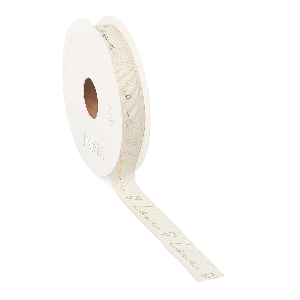 X1PC RIBBON LOVE WRITTEN WHITE