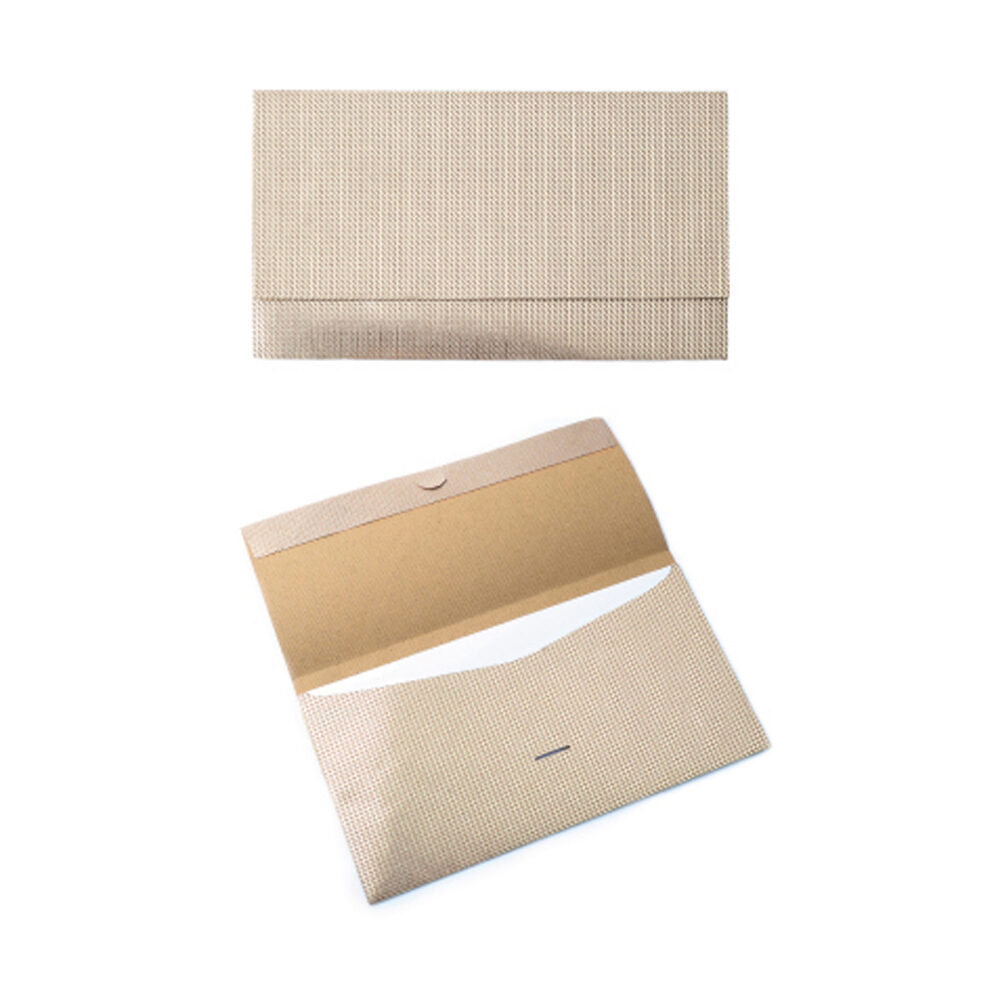 X5PC ENVELOPES GRID GOLD 13,5X24CM