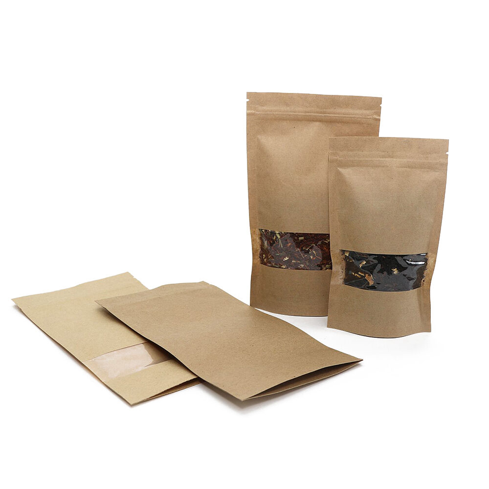 X100PC SAC KRAFT AVEC FENETRE 130X220+2X35 - 500ML