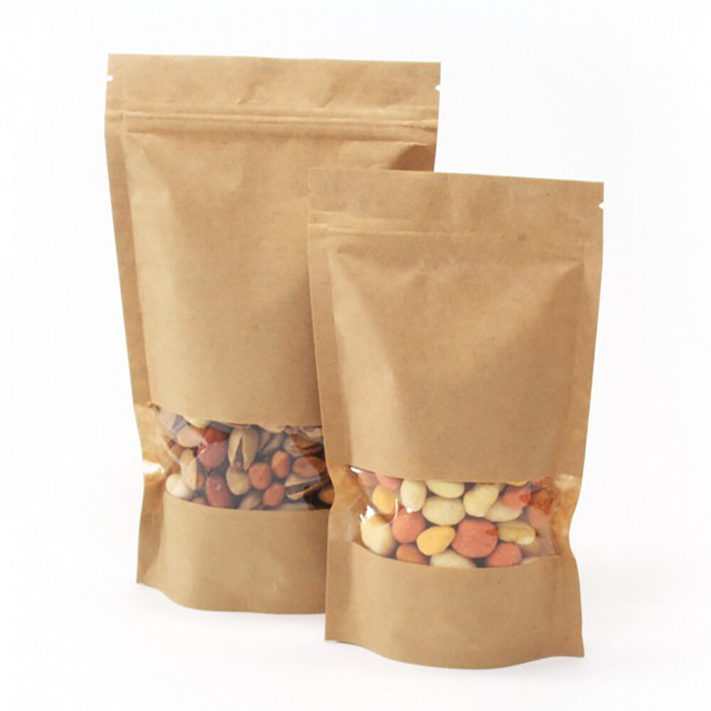 X50PC STAND UP POUCH KRAFT 110X190+2X32 - 250ML