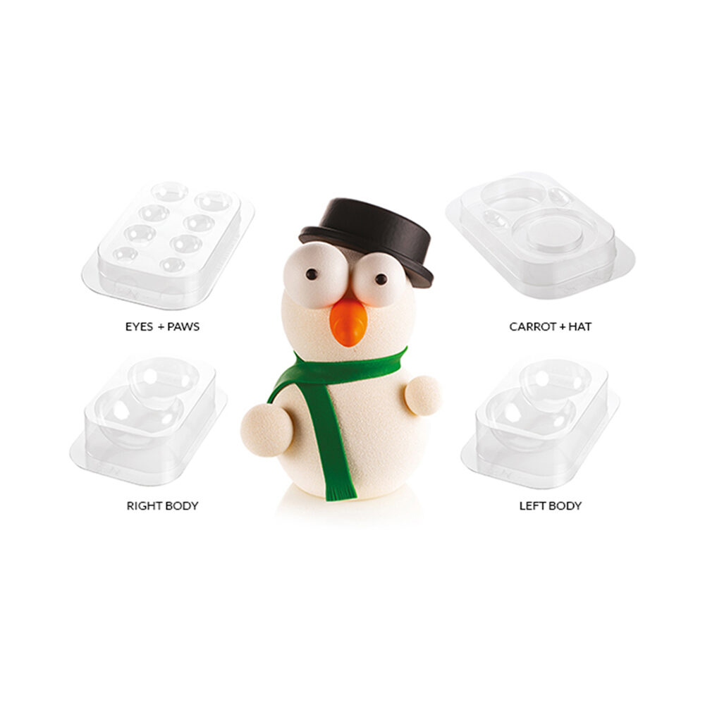 1PC MR. SNOWMAN 3D CHOC FIGURES KIT 181 x H212 MM  SILICONE