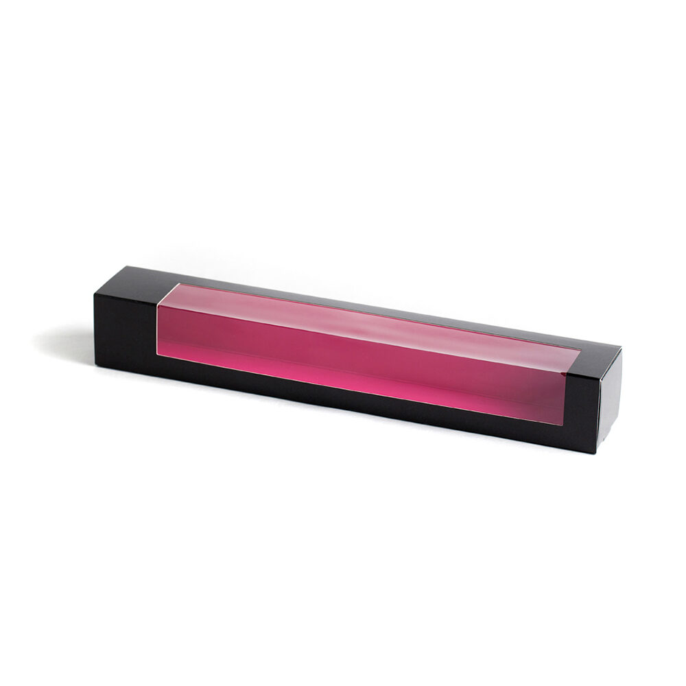 X250ST MACARONDOOS ZWART M/VENSTER 12P 315X47X47MM
