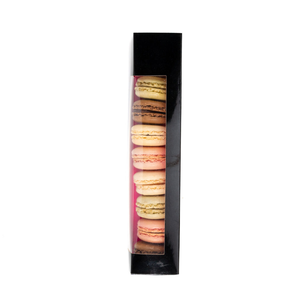 X250ST MACARONDOOS ZWART M/VENSTER 12P 315X47X47MM