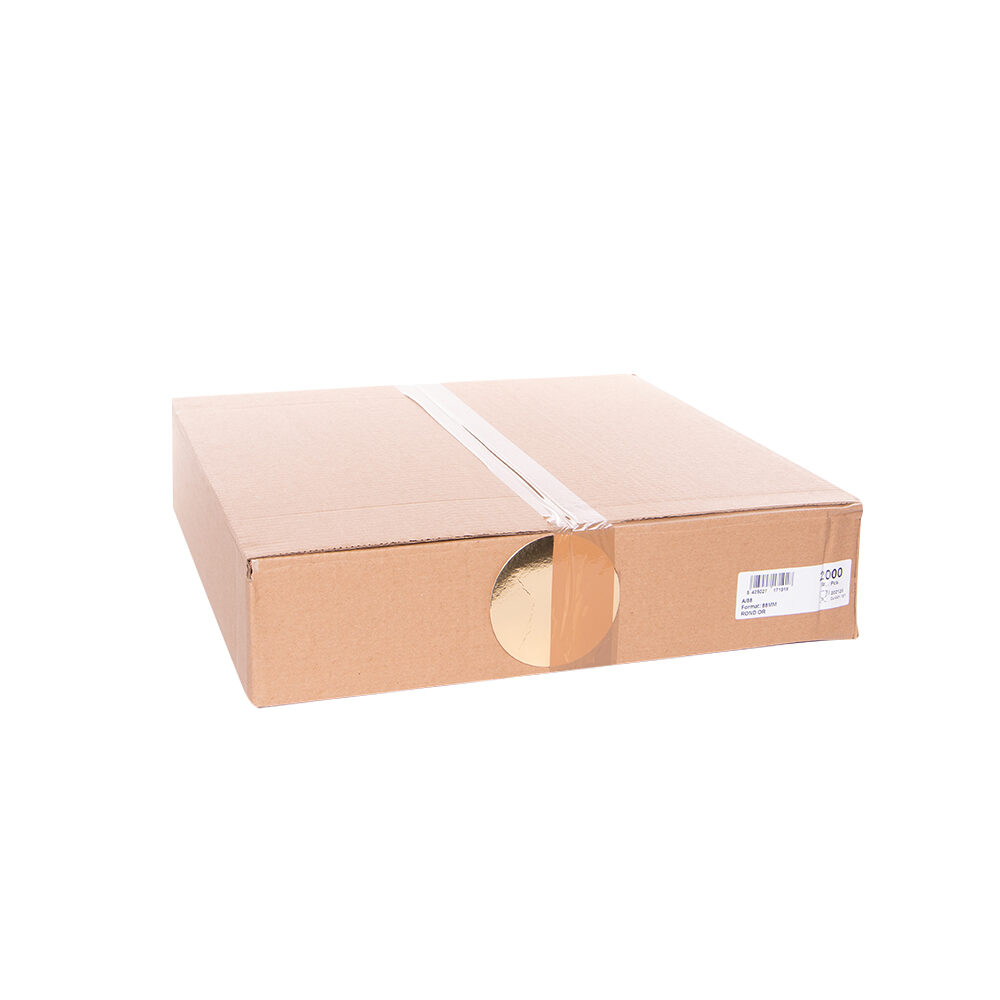 X2000PCS PLATE GOLD ROUND 90MM A/88