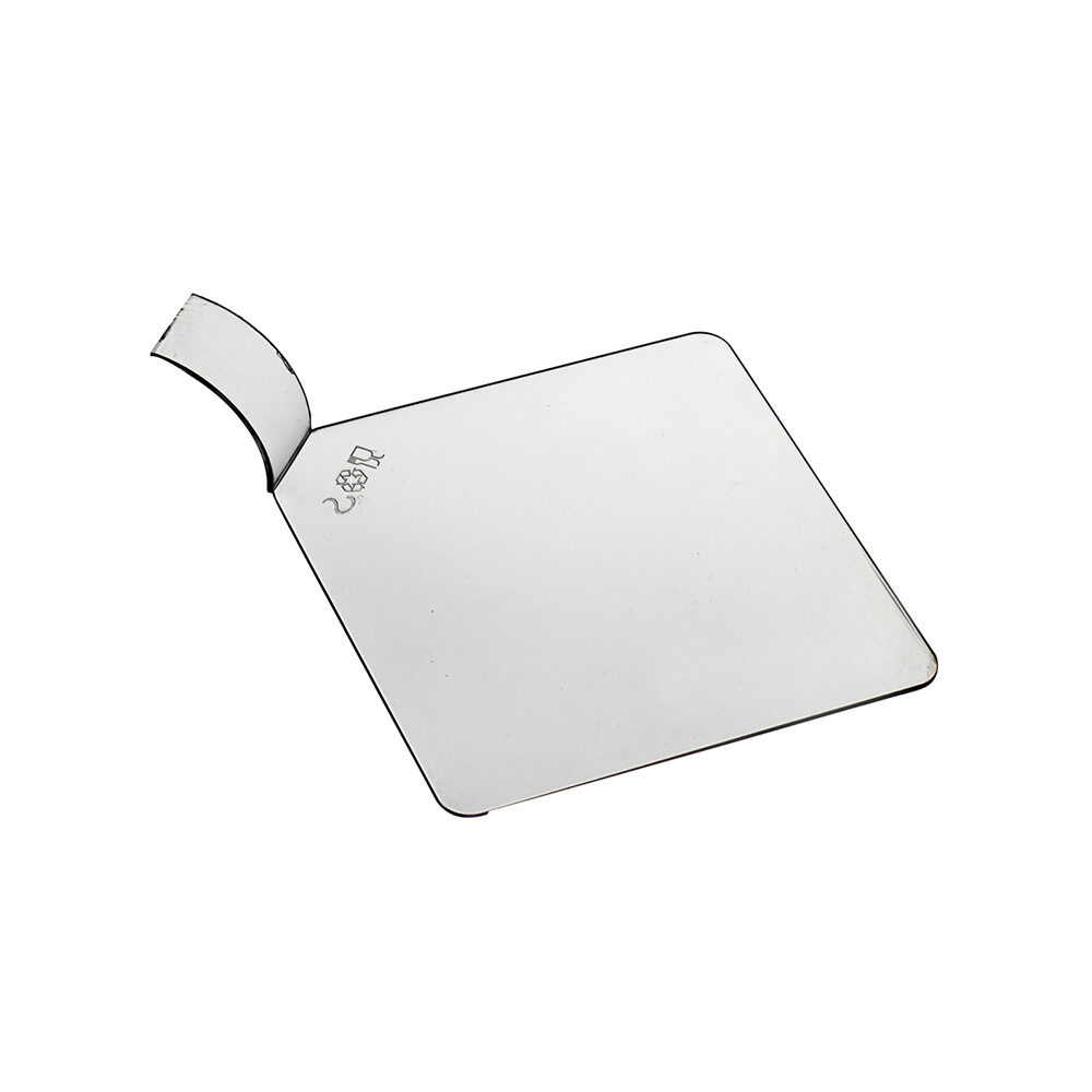 X1000PC LANGUETTE PLASTIQUE TRANSPARANT CARRE D80H20