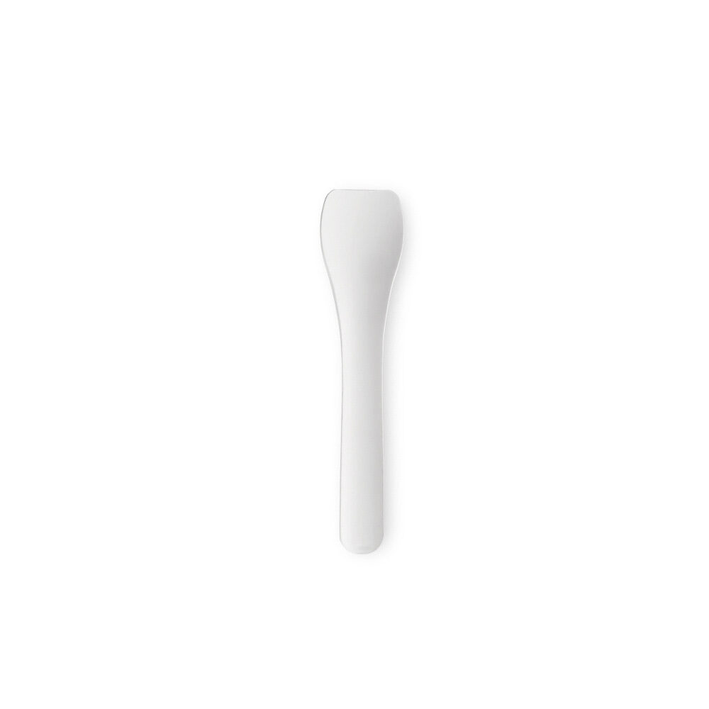 C/40X100 ICE CREAM SPOON CARDBOARD PAPAYA S CURVY 9,5 WHITE